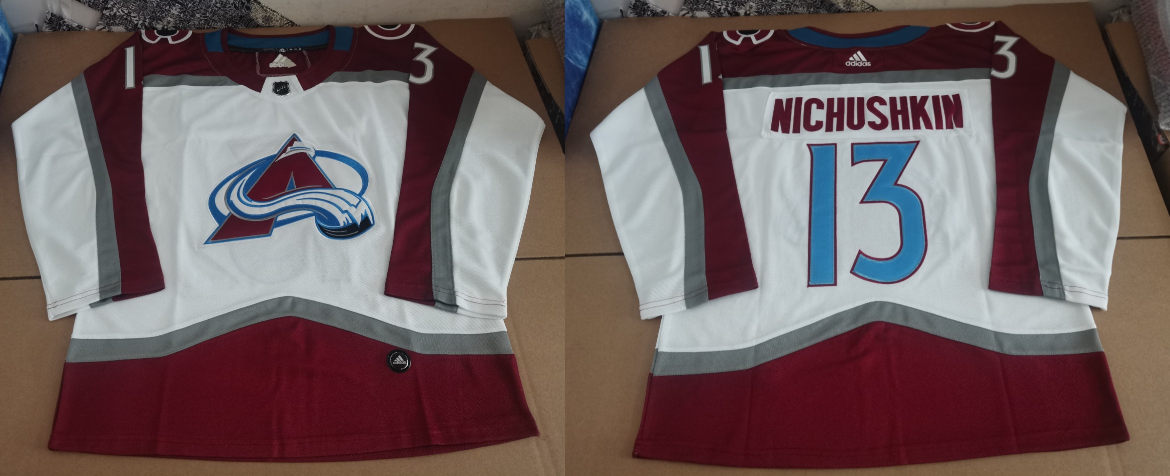 Men's Colorado Avalanche Valeri Nichushkin #13 White jersey